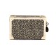 Bolsa Isla Clutch Trunk Metalizado Tweed Glam Ouro