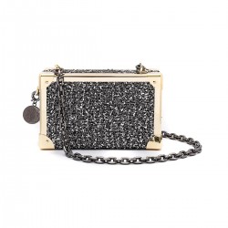 Bolsa Isla Clutch Trunk Metalizado Tweed Glam Roxy