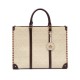 Bolsa Isla Sirena Tote Maxi Monograma Canvas Creme