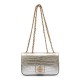 Bolsa Isla Anne Baguete Couro New Croco Prata