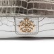Bolsa Isla Anne Baguete Couro New Croco Prata