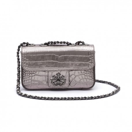 Bolsa Isla Anne Mini Baguete Couro New Croco Roxy
