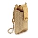 Bolsa Isla Porta Celular Tiracolo Palha Ouro