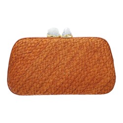 Bolsa Empório MP Clutch Palha Buntal Laranja