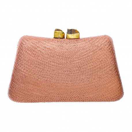 Bolsa Empório MP Clutch Palha Buntal Cobre