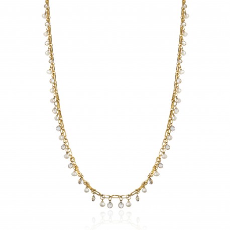 Colar Claudia Arbex Afeto Longo Pingentes Ouro Vintage