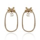 Brinco Claudia Arbex Afeto Argola Cristais Ouro Vintage