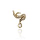 Brinco Claudia Arbex Afeto Piercing Gota Ouro Vintage