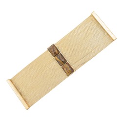 Pulseira Fane's Pedra Natural Correntes Imã Metal Dourado