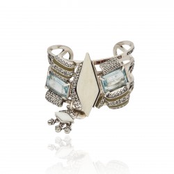 Pulseira Camila Klein Justinian Bracelete Prata Velho