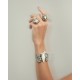 Pulseira Camila Klein Justinian Bracelete Prata Velho