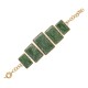 Pulseira Fane's Pedra Natural Jaspe Metal Dourado