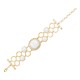 Pulseira Fane's Pedra Natural Ágata Zircônia Metal Dourado