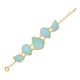 Pulseira Fane's Pedra Natural Ágata Metal Dourado