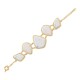 Pulseira Fane's Pedra Natural Hawlita Metal Dourado