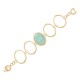 Pulseira Fane's Pedra Natural Ágata Elos Metal Dourado