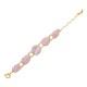 Pulseira Fane's Pedra Natural Rodocrosita Metal Dourado