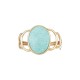 Pulseira Fane's Pedra Natural Amazonita Metal Dourado