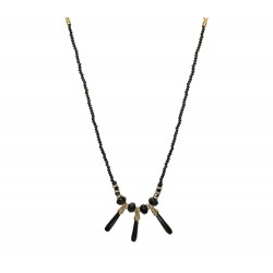 Colar Claudia Arbex Cassandre Longo Cristais Ouro Vintage