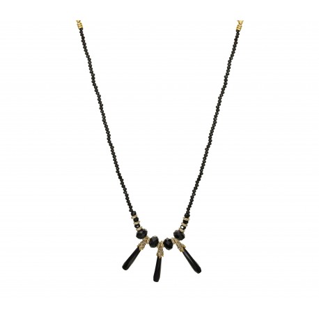 Colar Claudia Arbex Cassandre Longo Cristais Ouro Vintage