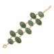 Pulseira Fane's Pedra Natural Jaspe Metal Dourado