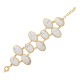 Pulseira Fane's Pedra Natural Hawlita Metal Dourado