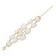 Pulseira Fane's Pedra Natural Quartzo Metal Dourado