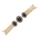 Pulseira Fane's Pedra Natural Onix Correntes Imã Metal Dourado