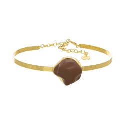 Colar Nádia Gimenes Mocha & Cherry Choker Dourado