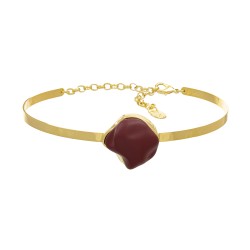 Colar Nádia Gimenes Mocha e Cherry Choker Dourado