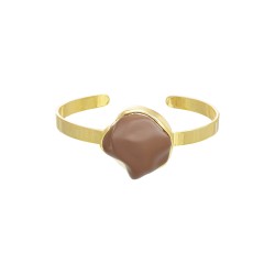 Pulseira Nádia Gimenes Mocha & Cherry Bracelete Dourado