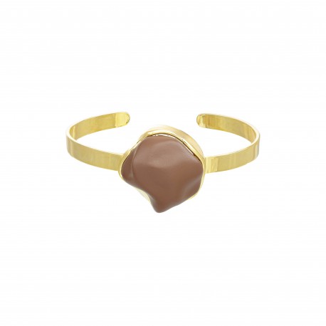 Pulseira Nádia Gimenes Mocha & Cherry Bracelete Dourado