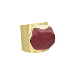 Anel Nádia Gimenes Mocha & Cherry Dourado