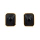 Brinco Fane's Pedra Natural Onix Dourado