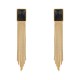 Brinco Fane's Pedra Natural Onix Franjas Dourado
