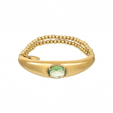 Pulseira Camila Klein Nosso Jardim Maria José Cristal Ouro Velho