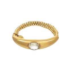Pulseira Camila Klein Nosso Jardim Maria José Cristal Ouro Velho
