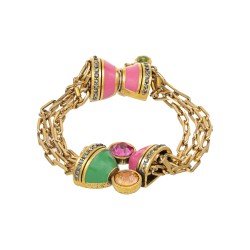 Pulseira Camila Klein Oásis Deena Esmaltação Ouro Velho