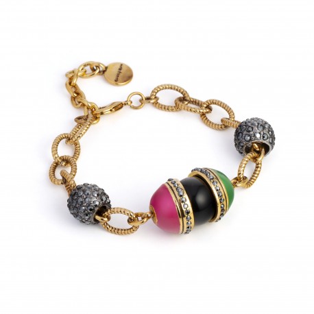 Pulseira Camila Klein Oásis Deena Esmaltação Ouro Velho