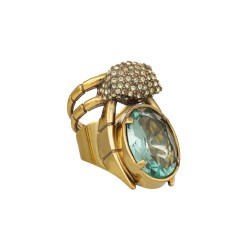 Anel Camila Klein Millipede Cristais Ouro Velho