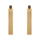 Brinco Fane's Pedra Natural Quartzo Fume Franjas Dourado