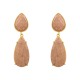 Brinco Fane's Pedras Naturais Amazonita Mel Dourado