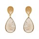 Brinco Fane's Pedra Natural Citrino Dourado