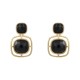 Brinco Fane's Pedra Natural Onix Dourado