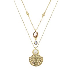 Colar Estela Geromini Conchas Kit Ouro