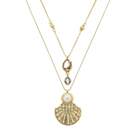 Colar Estela Geromini Conchas Kit Ouro