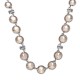 Colar Estela Geromini Peach Cristais Prata