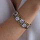Pulseira Estela Geromini Macri Cristais Ouro