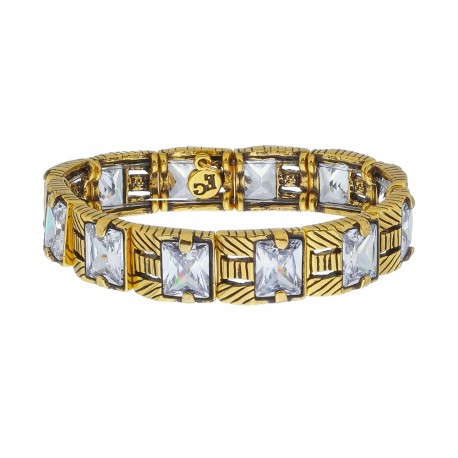 Pulseira Estela Geromini Macri Cristais Ouro