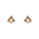 Brinco Claudia Arbex Orquídea Cristal Ouro Vintage